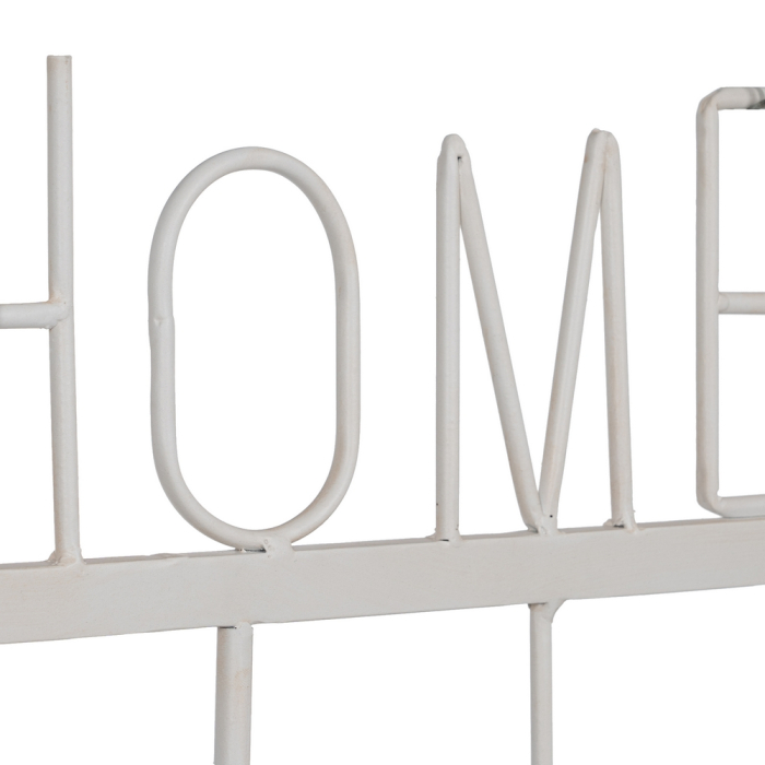Set 2 cuiere de perete din metal alb cu inscripția HOME [4]