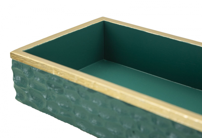 Cutiuțe decorative din rășină verde cu detalii aurii – imagine principală – Grent [6]