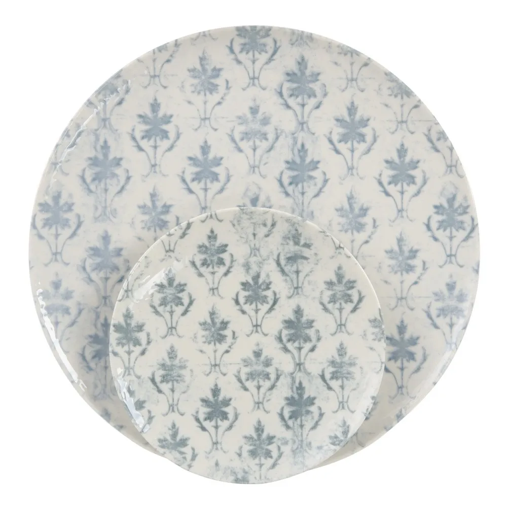 Farfurii pizza alb-albastre | Set 2 | Portelan elegant [4]