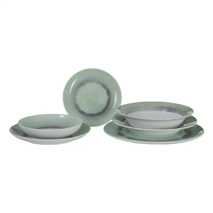 Farfurii pizza verzi | Set 2 | Portelan de calitate | CreativDeco [2]