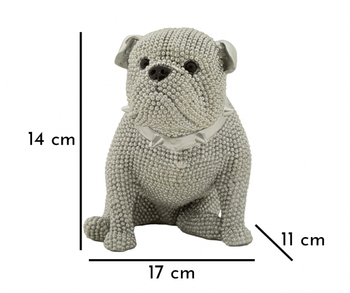 Figurine bulldog argintii – imagine principală – Sparky [6]