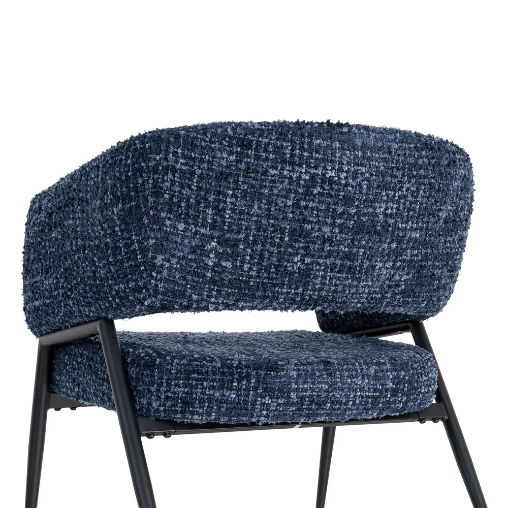 Set 2 fotolii din stofă albastră cu structură metalică [8]