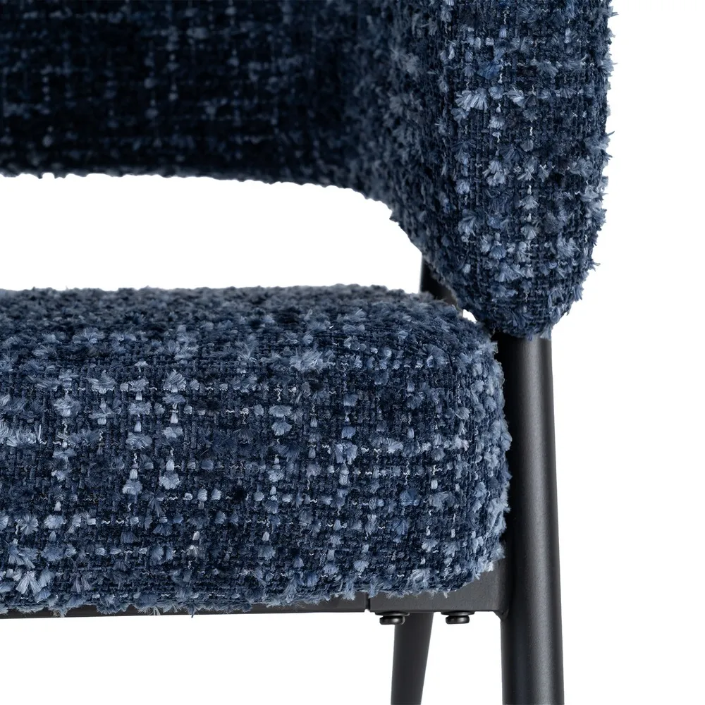 Set 2 fotolii din stofă albastră cu structură metalică [9]