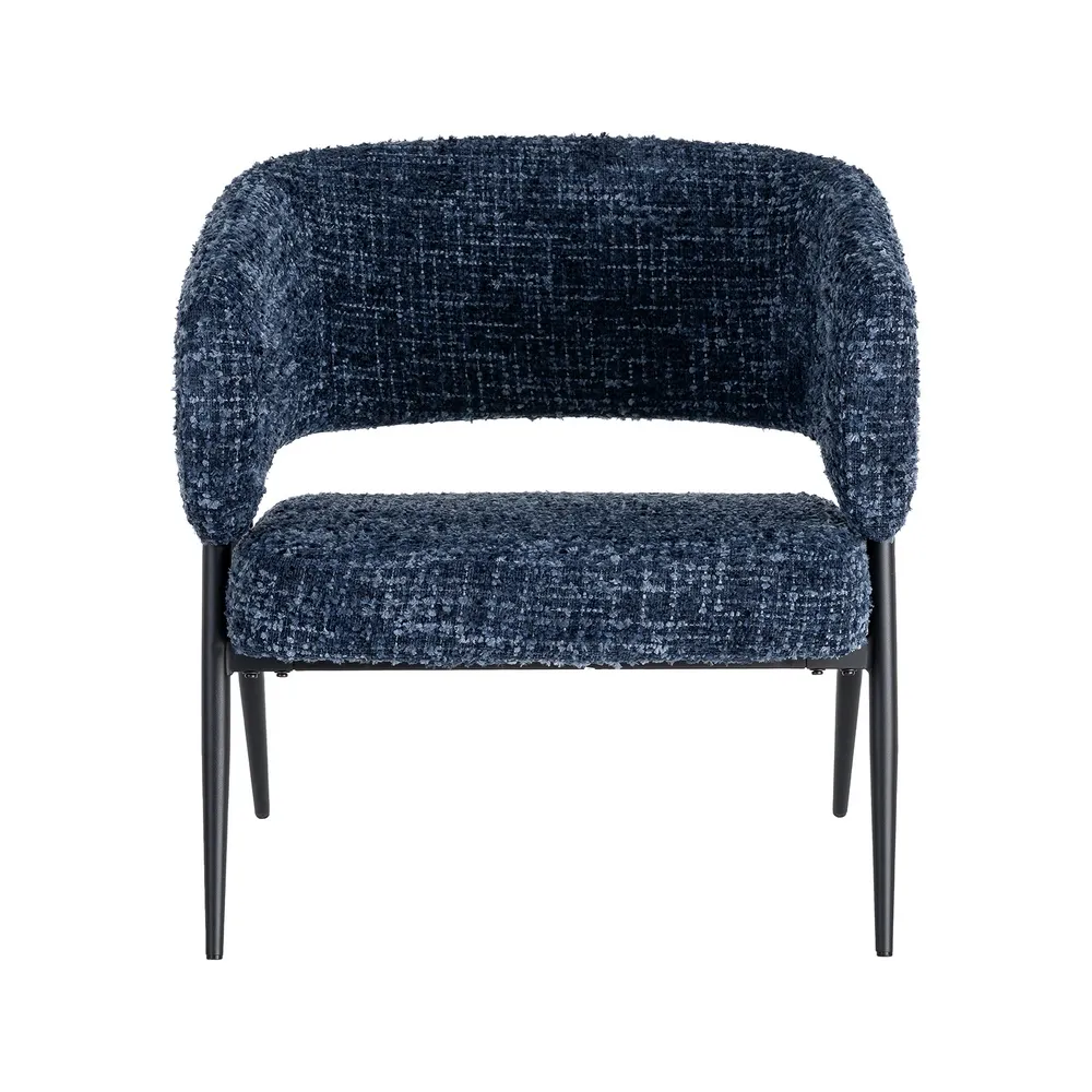 Set 2 fotolii din stofă albastră cu structură metalică [4]