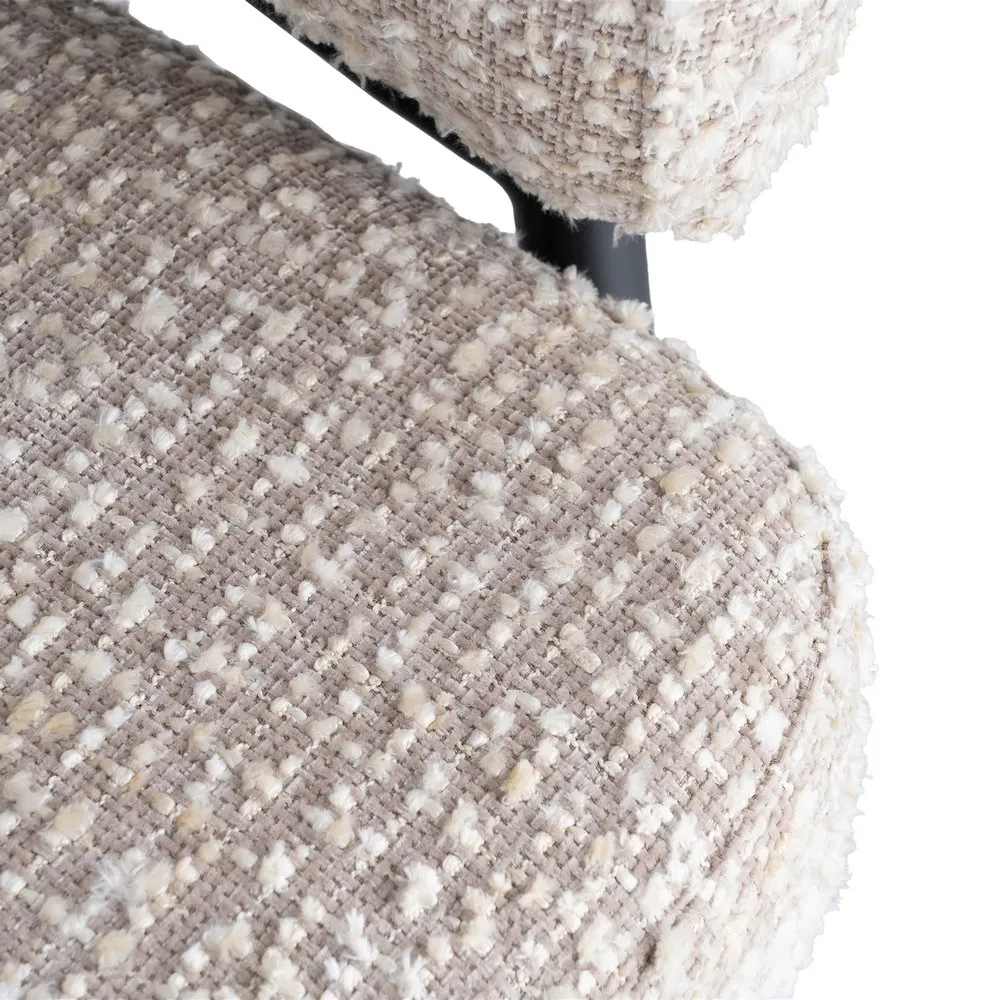 Set 2 fotolii din stofă bej cu structură metalică [10]