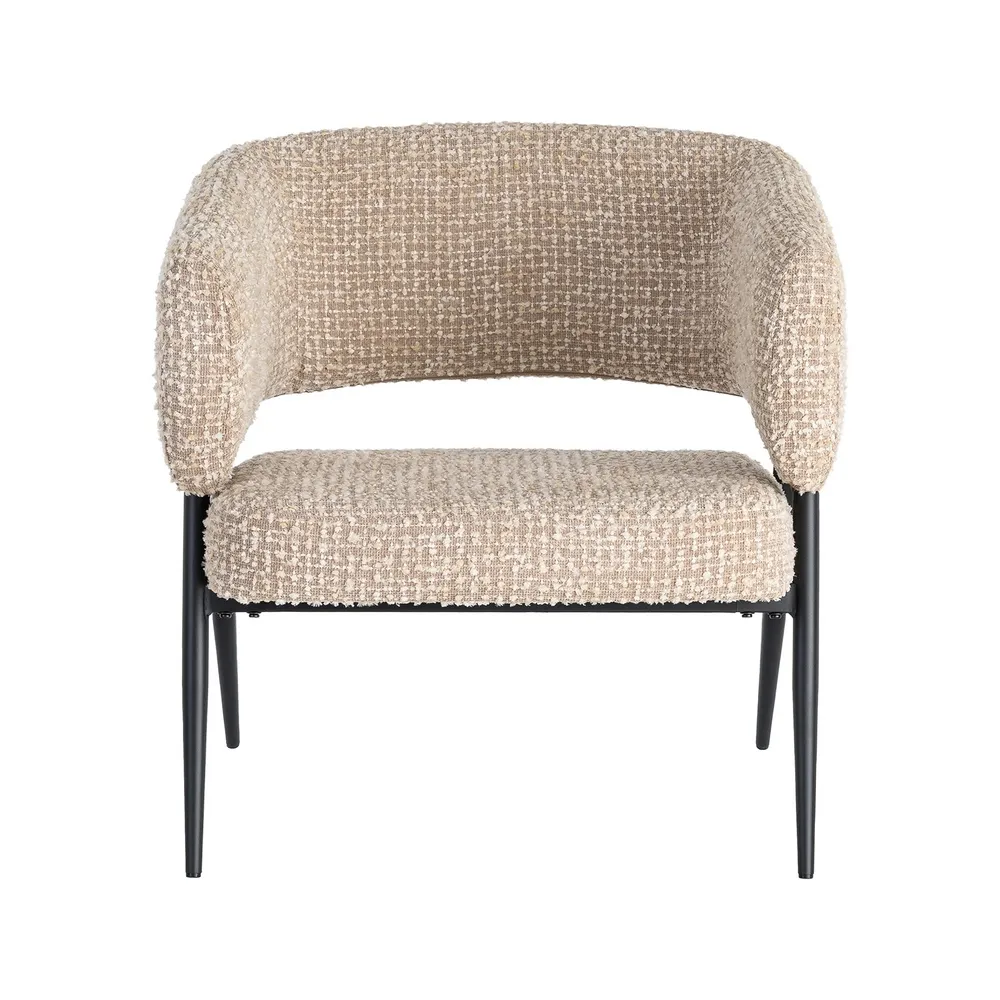 Set 2 fotolii din stofă bej cu structură metalică [3]