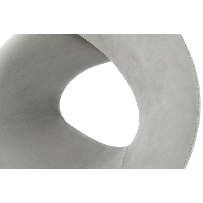 Set 2 fotolii catifea gri cu picioare negre Ribbon pivotante pentru decor modern [8]