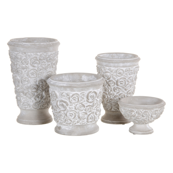 Set 2 ghivece decorative din ciment, cele mai înalte din colecție [5]