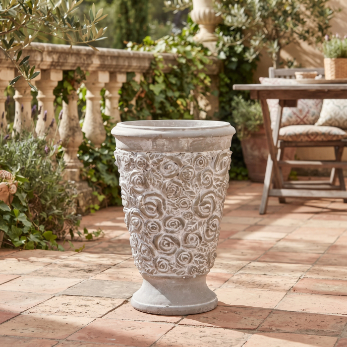 Set 2 ghivece decorative din ciment pentru plante înalte [2]