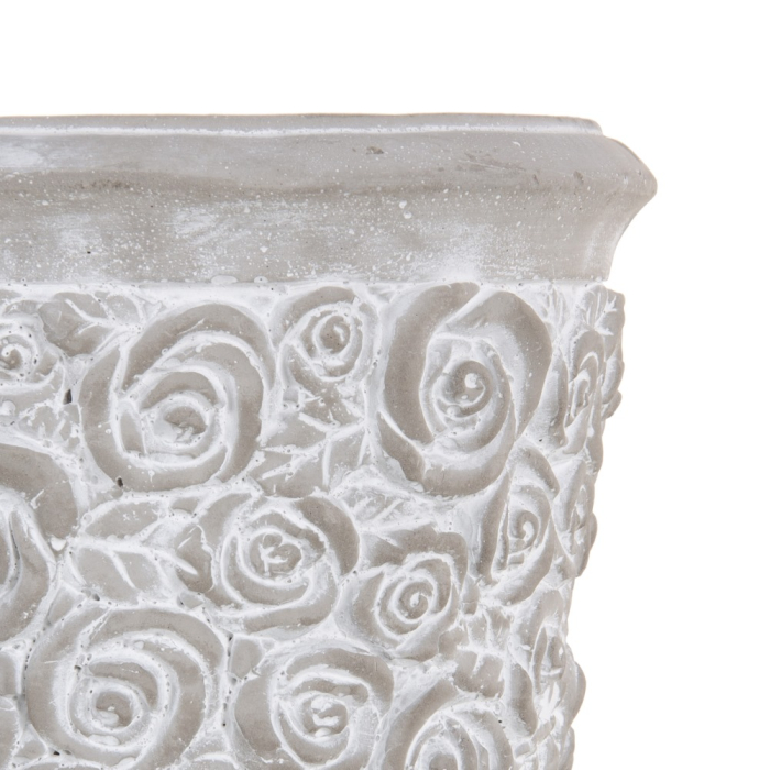 Set 2 ghivece decorative din ciment, formă lată pentru arbuști [3]