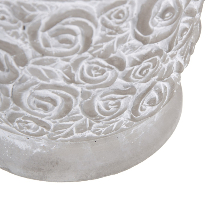 Set 2 ghivece decorative din ciment, formă lată pentru arbuști [4]