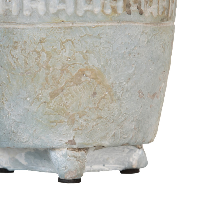 Set 2 ghivece decorative din ciment cu striații verticale [6]
