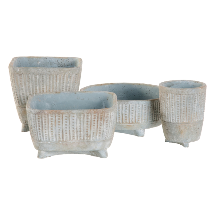 Set 2 ghivece decorative pătrate din ciment, cele mai mari din colecție [5]