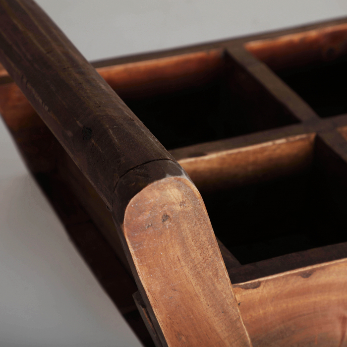 Jardiniere lemn mahogany etnice|Decoratiuni plante premium [4]