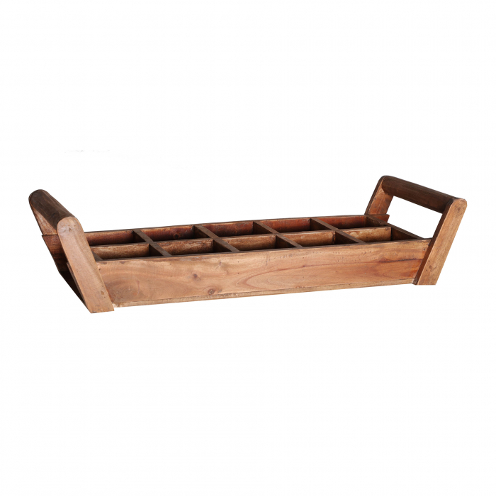 Jardiniere lemn mahogany etnice|Decoratiuni plante premium [3]