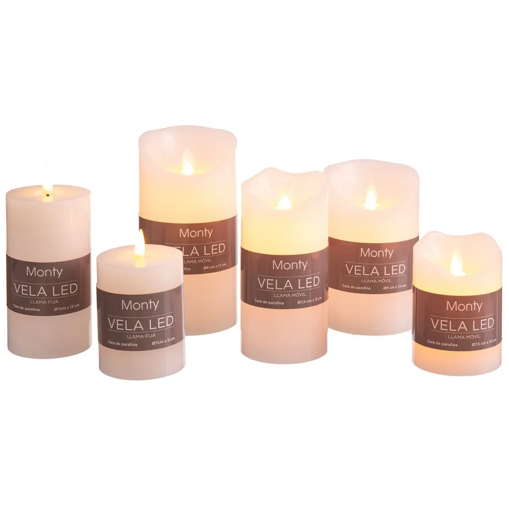 Set 2 Lumanari LED Albe cu Flacara Fixa | Decoratiuni Interioare [2]