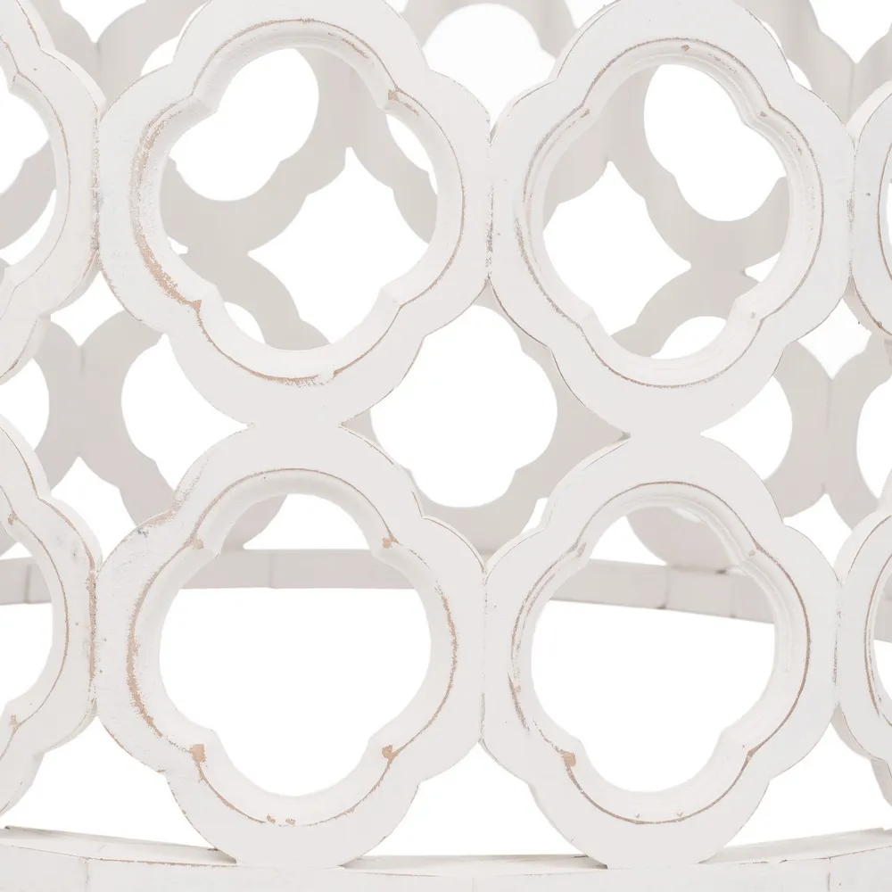 Set 2 masute cafea albe, lemn invechit MDF [11]