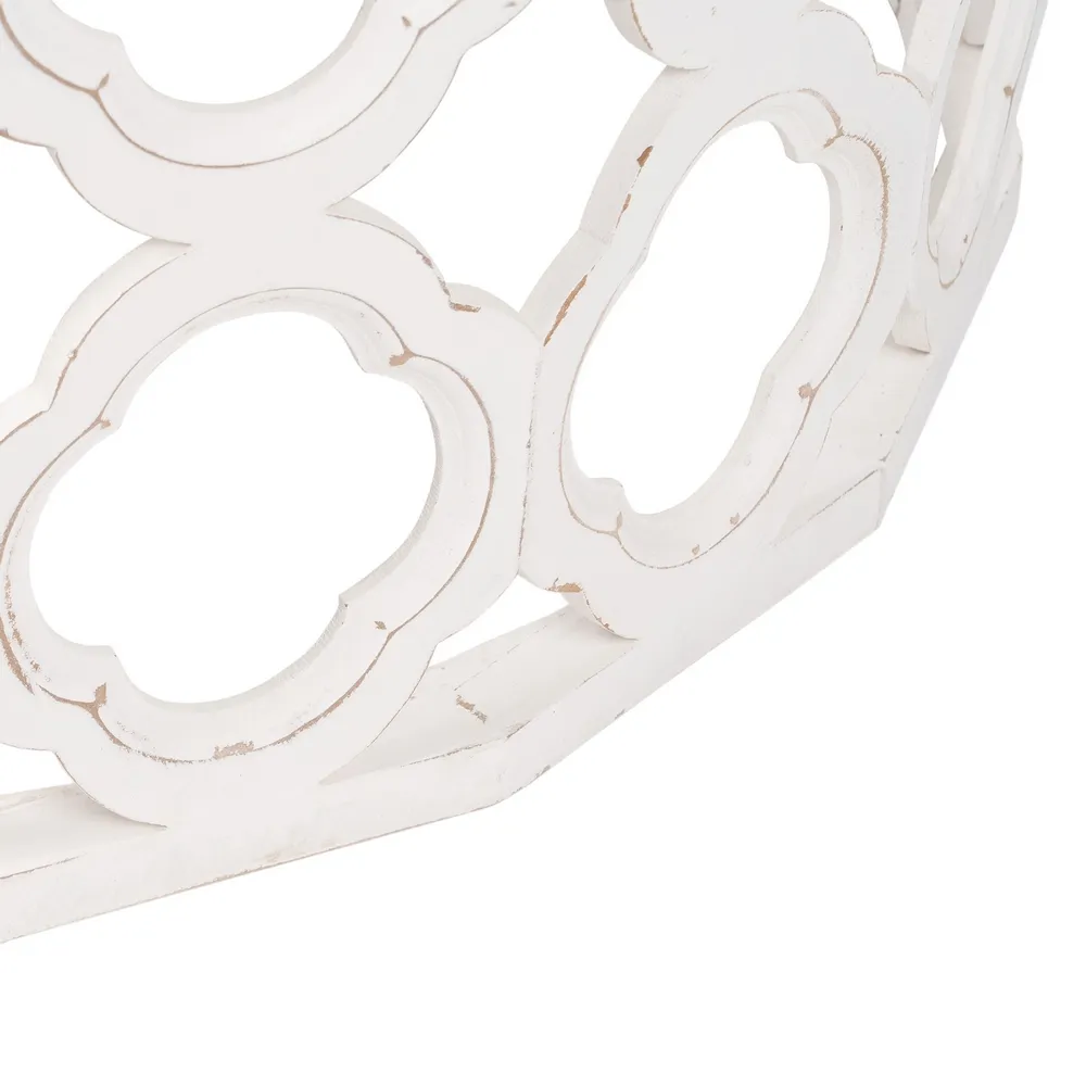 Set 2 masute cafea albe, lemn invechit MDF [10]