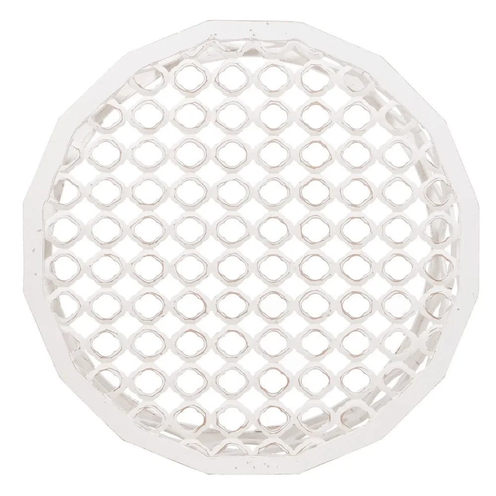 Set 2 masute cafea albe, lemn invechit MDF [7]