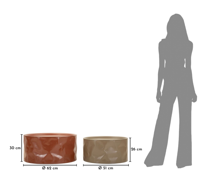 Set 2 masute cafea metalice rosu si alb pentru living HORECA [7]