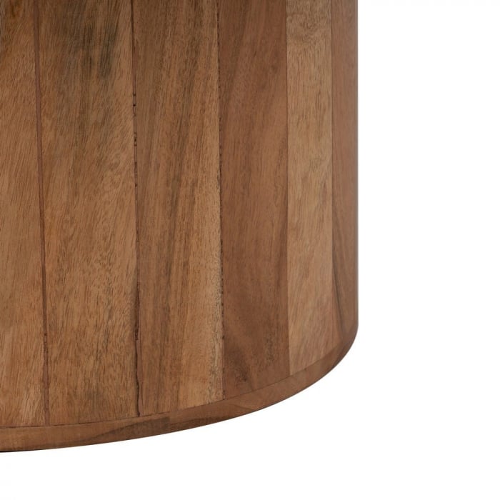 Set masute ceramica maro marmura si acacia, rotunde elegante [11]
