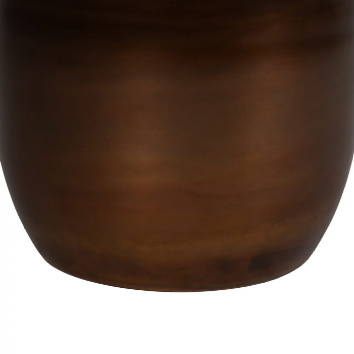 Set masute marmura cupru metal oval, blat rotund alb venaturi gri [11]