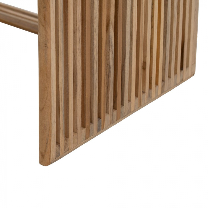 Set masute nesting tec reciclat, lemn natur, lamele verticale [12]