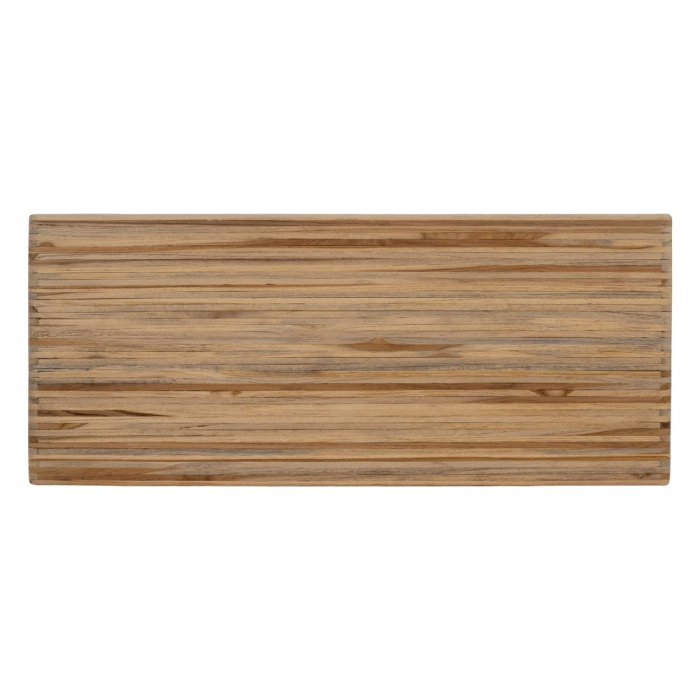 Set masute nesting tec reciclat, lemn natur, lamele verticale [11]