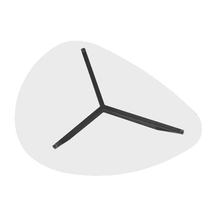Set măsuțe de cafea din sticlă transparentă și fumurie cu structură metalică neagră [7]