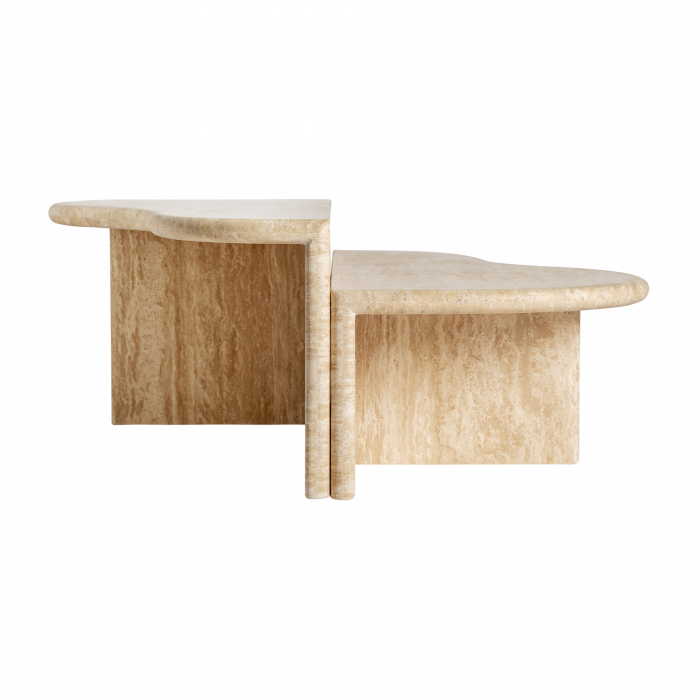 Set masute cafea Art Deco travertin maro|Masute cafea luxoase [1]