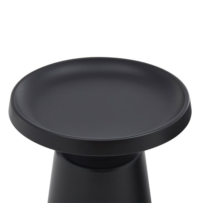 Set 2 măsuțe de cafea rotunde din metal negru [3]