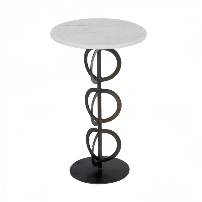 Set Masute Marmura Alba Neagra CreativDeco - Design Geometric si Contrast Elegant [3]