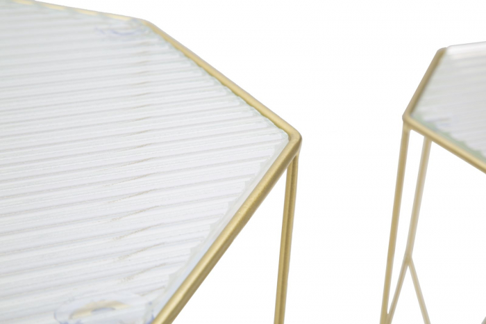 Masute laterale geometrice New Glass CreativDeco [3]