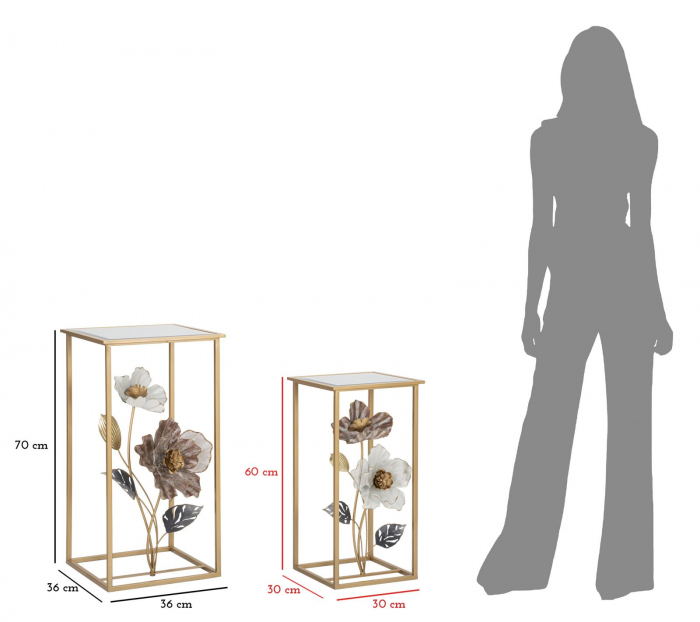 Masute laterale inalte flori 3D Flower CreativDeco [9]