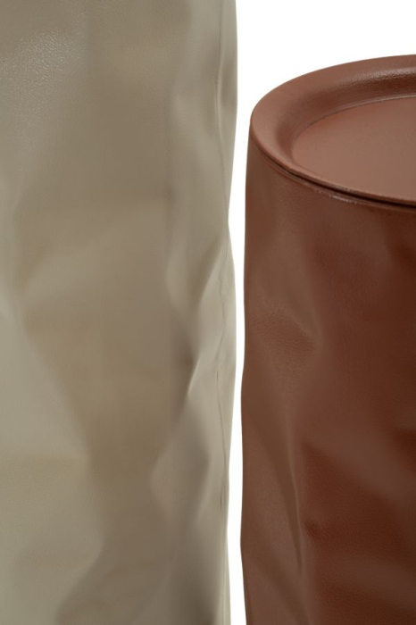 Set 2 masute laterale metalice rosu si alb pentru living HORECA [4]