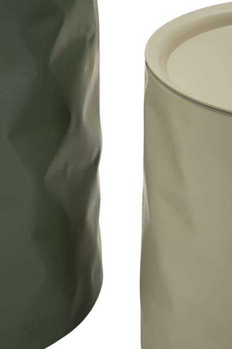 Set 2 masute laterale metalice verde si alb pentru living HORECA [5]