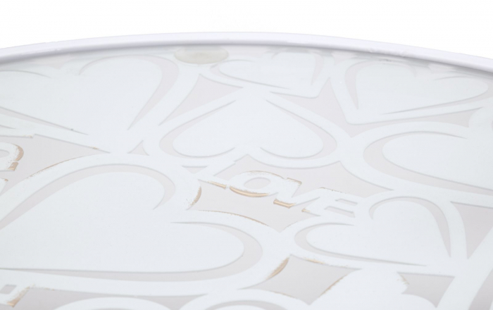 Masute laterale albe inimioare White Hearts CreativDeco [3]