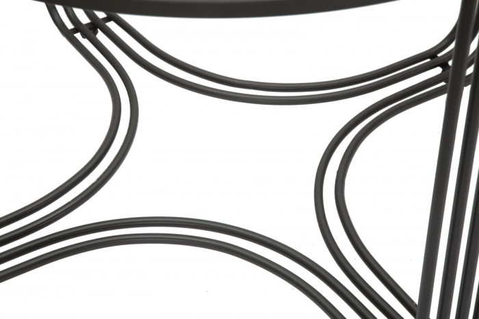 Set Masute Dublino Negru Sticla [5]
