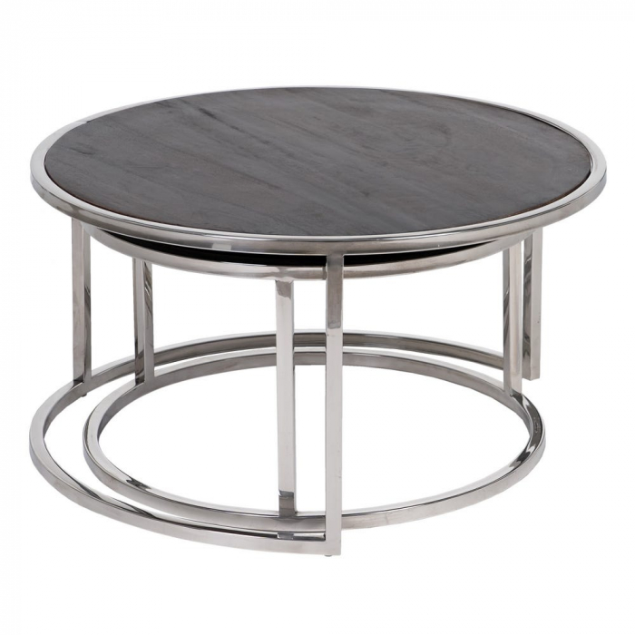 Set mese rotunde mango & inox – design modern glam [3]