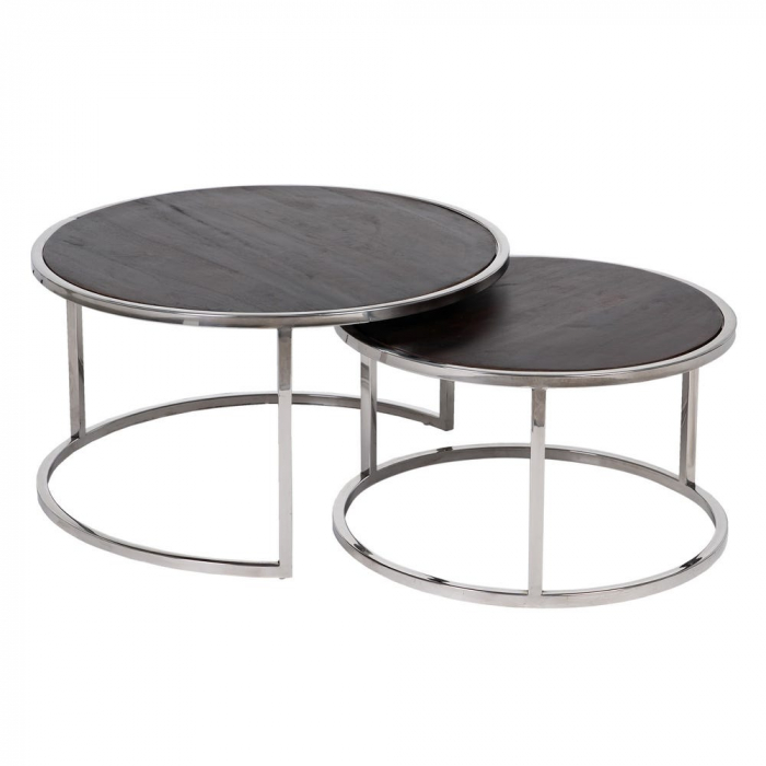 Set mese rotunde mango & inox – design modern glam [2]