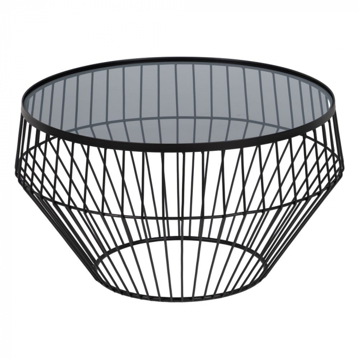 Set mese cafea Ixia – structură conică metalică, sticlă securizată [3]