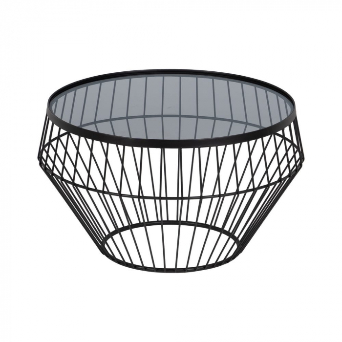 Set mese cafea Ixia – structură conică metalică, sticlă securizată [4]