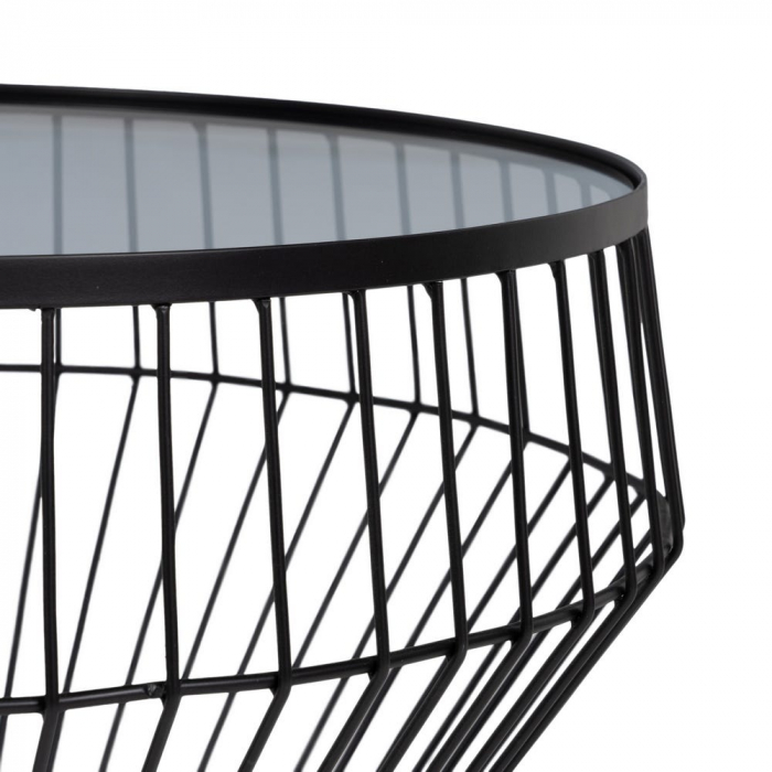 Set mese cafea Ixia – structură conică metalică, sticlă securizată [7]