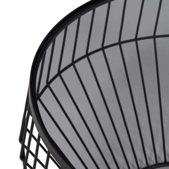 Set mese cafea Ixia – structură conică metalică, sticlă securizată [5]