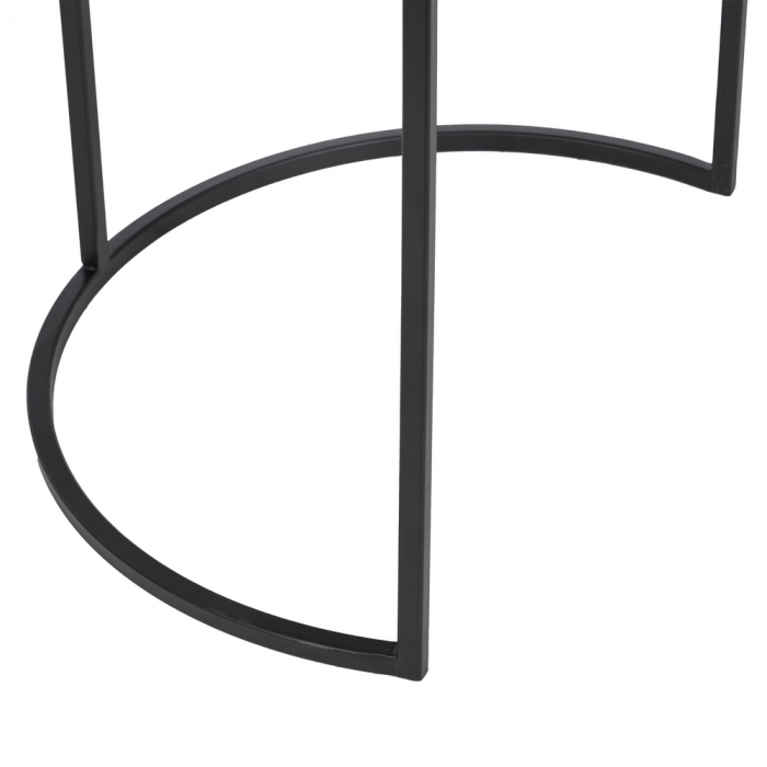 Masute Rotunde Lemn si Metal CreativDeco - Design Modern pentru Living [7]