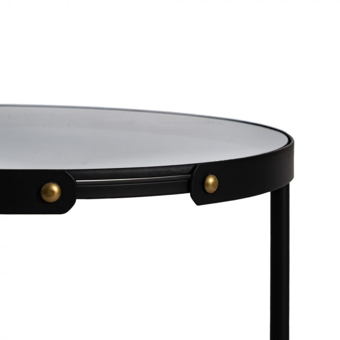Set mese laterale sticlă fumurie & metal – accente glam [6]