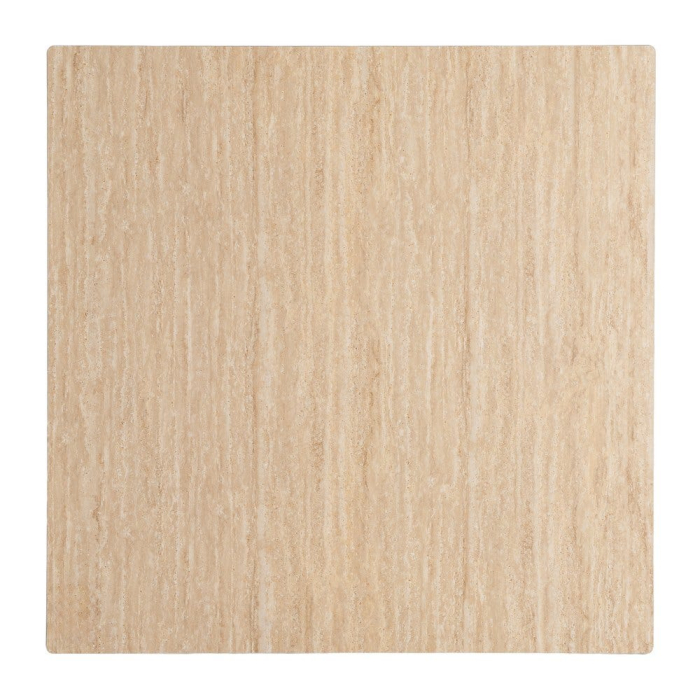 Set 2 mese pătrate bej din piatra sinterizata cu structura metalica neagra 80x80x75 cm [8]