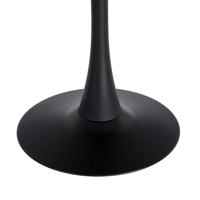 Set 2 mese rotunde gri din piatra sinterizata cu structura metalica neagra 80x80x75 cm [9]