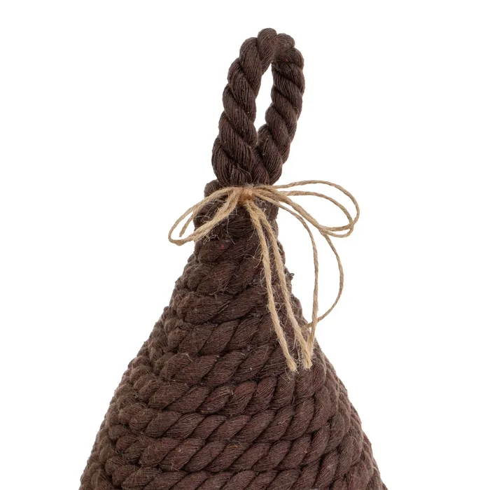 Set 2 opritoare de ușă piramidale textile în nuanțe maro și bej [4]