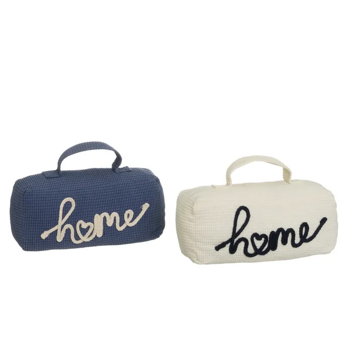 Set 2 opritoare de ușă textile tip săculeț cu mesaj Home [2]